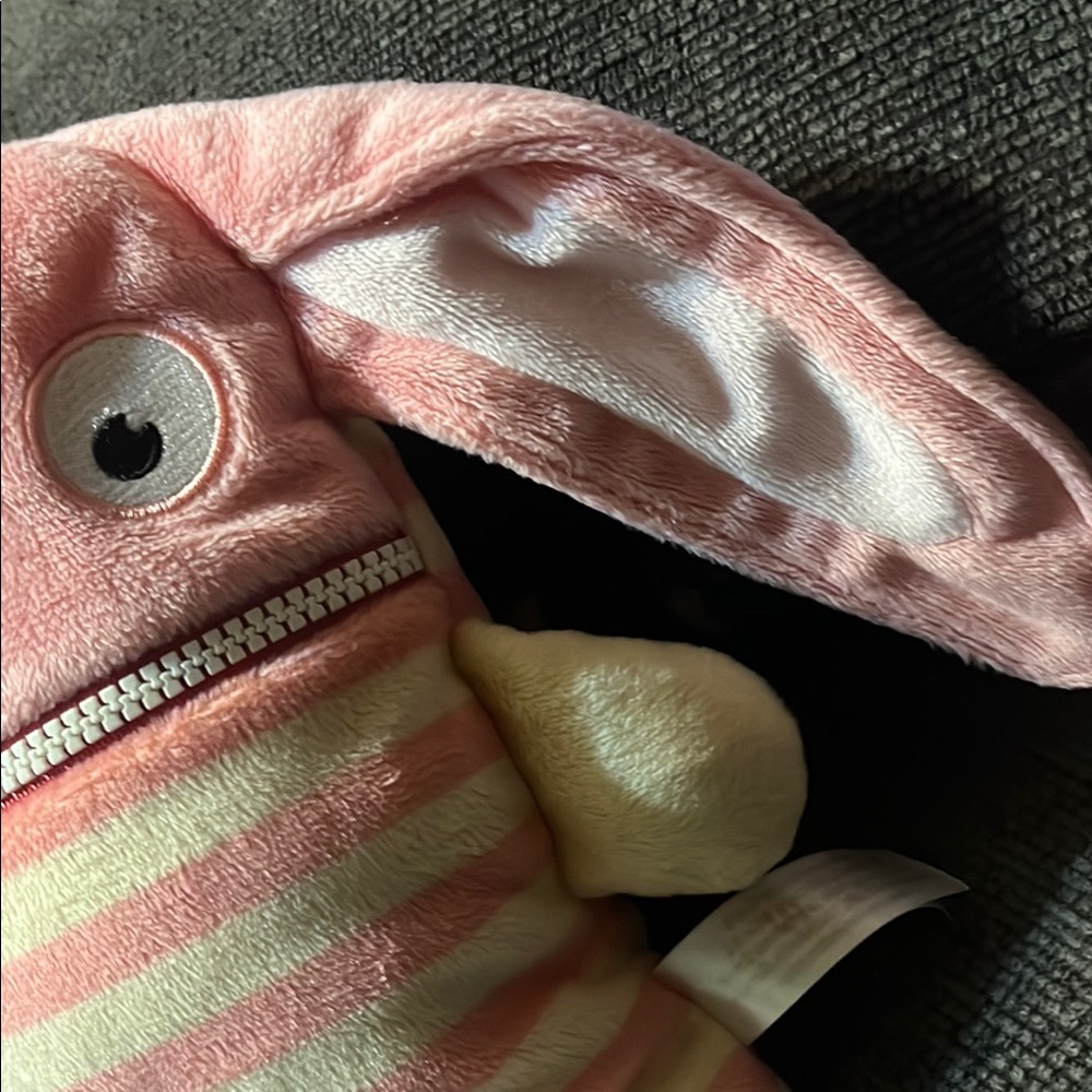 Pink and Yellow Stuffed Animal Rabbit - Picture 9 of 9